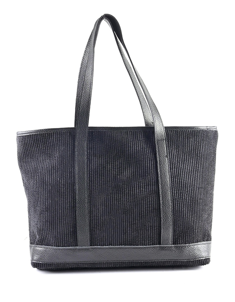 Lederen shopper | 552307 (Zwart)