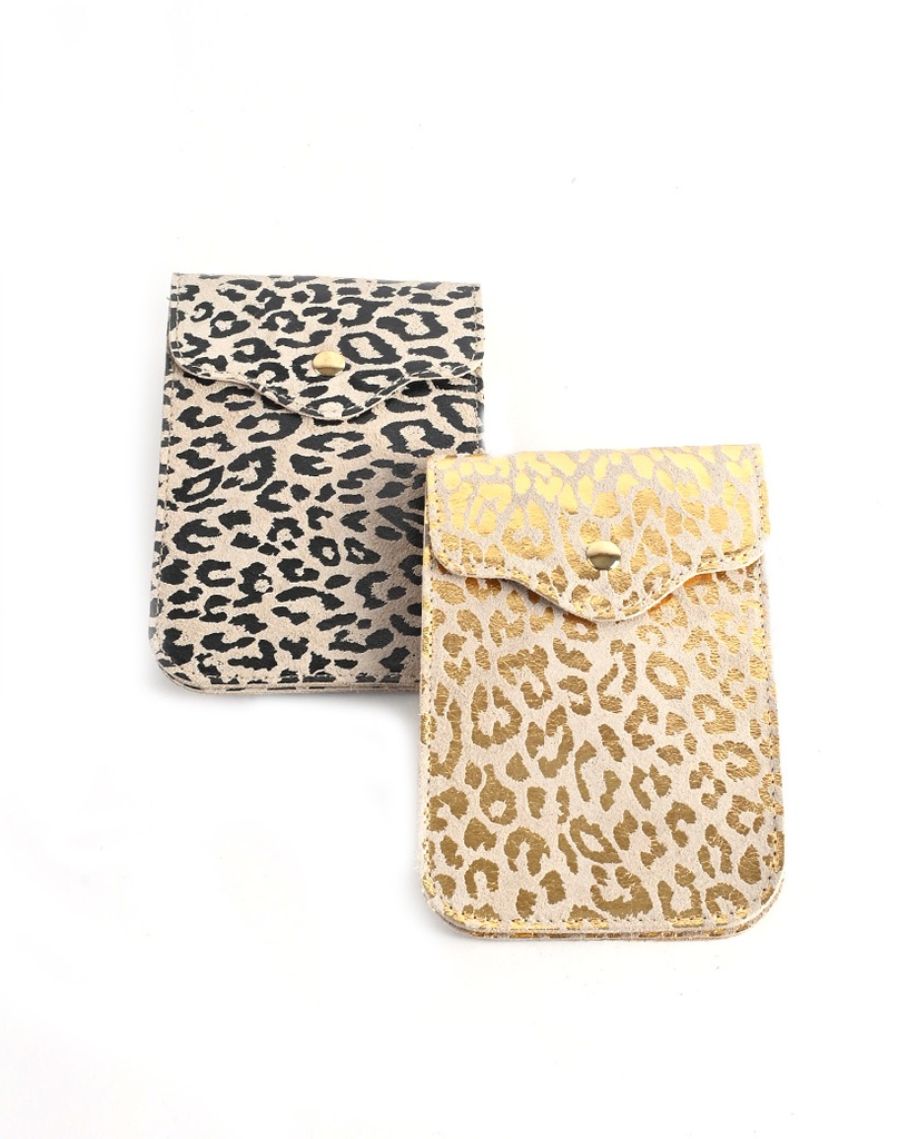 Nubuck Schoudertasje | Telefoontasje | Panter | 552328 (Zwart)