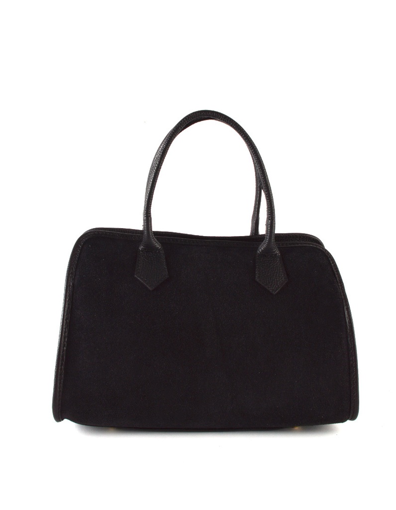 Lederen handtas | Suède | 552341 (Zwart)