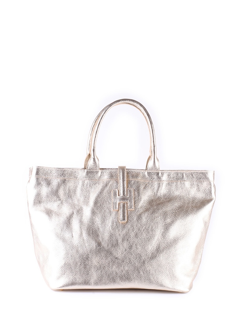 Lederen handtas | Metallic | 5523610
