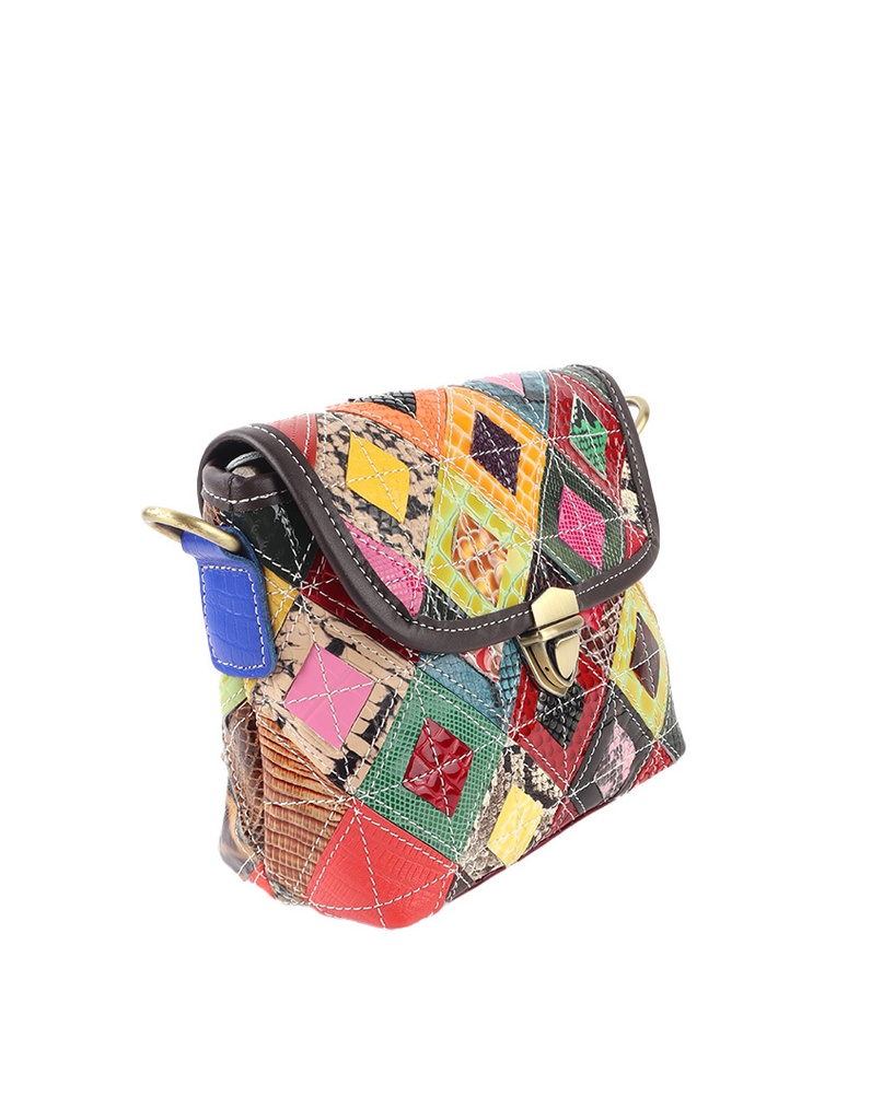 Lederen schoudertas | Multikleur | 552262
