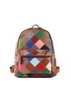 Lederen rugtas | Multicolor geblokt | 552858