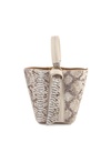 Lederen bucket tas met binnentas | Slang | 552402