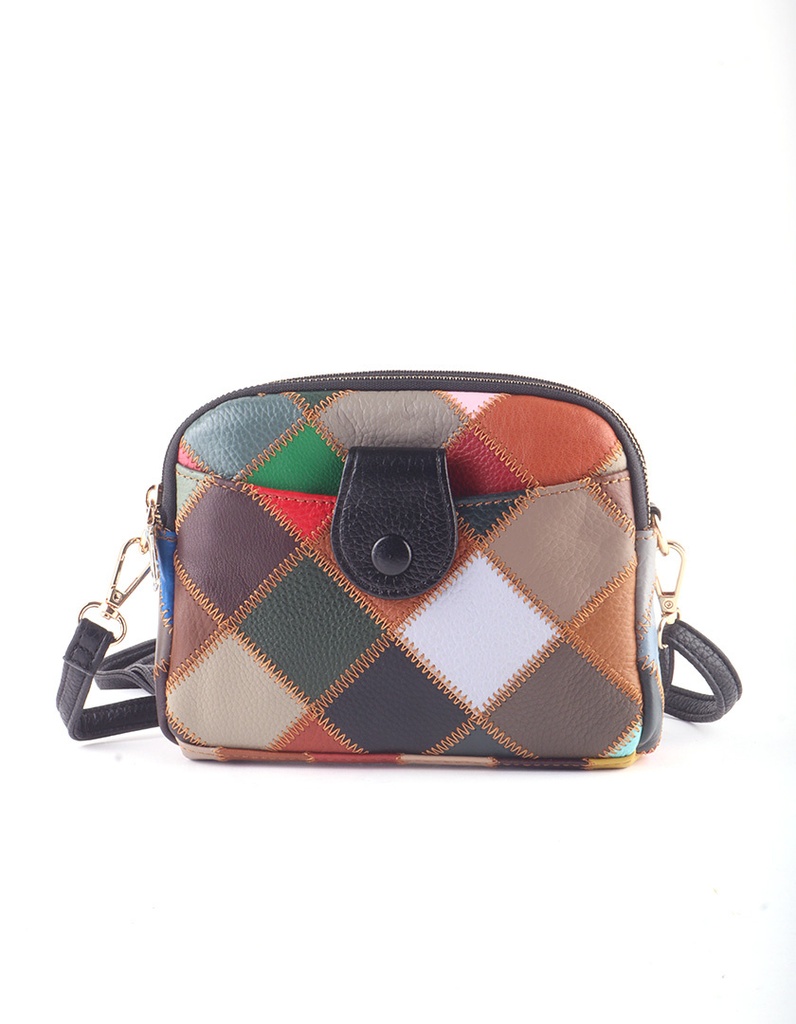 Lederen handtas | 552375 (Zwart)