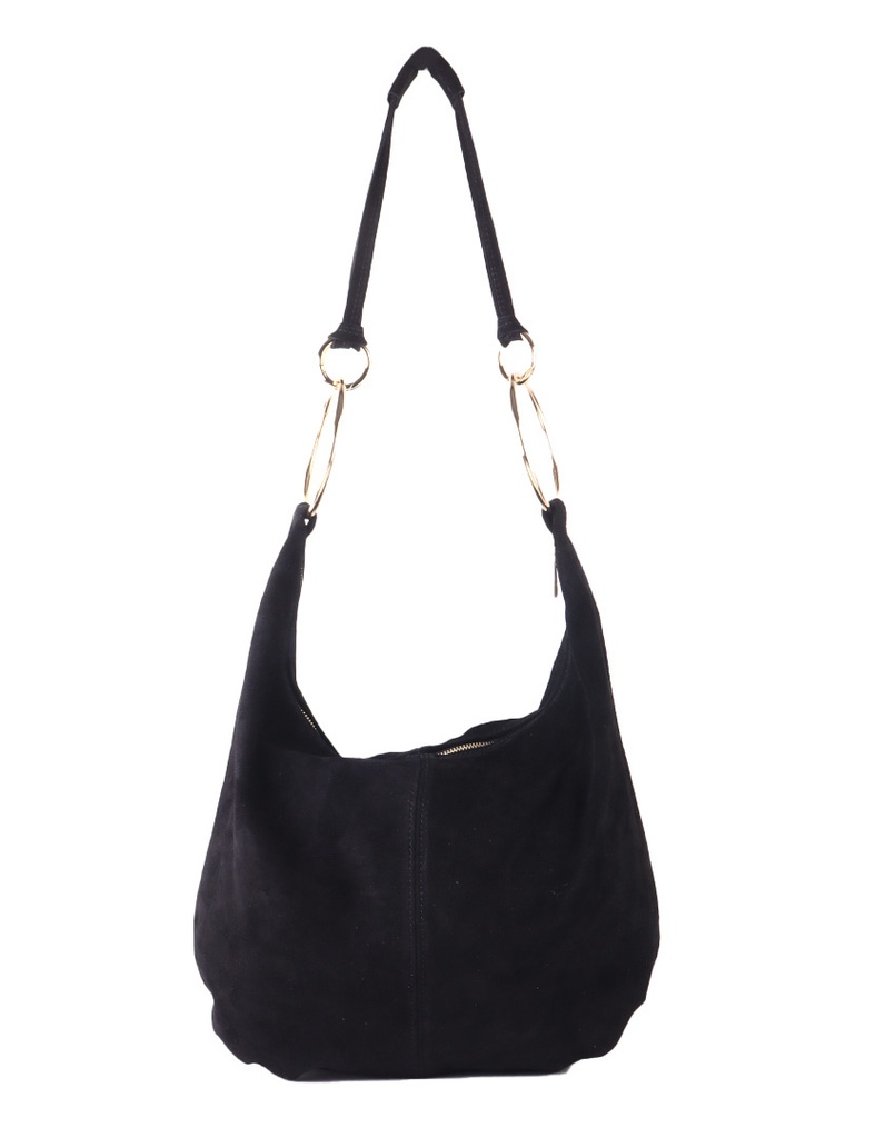 Lederen schouder | Suede | 552428 (Zwart)