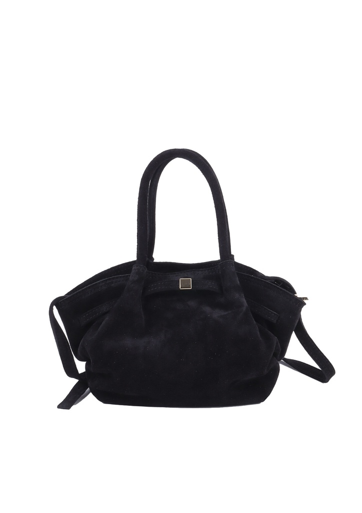 Lederen handtas | Suède | 552435 (Zwart)