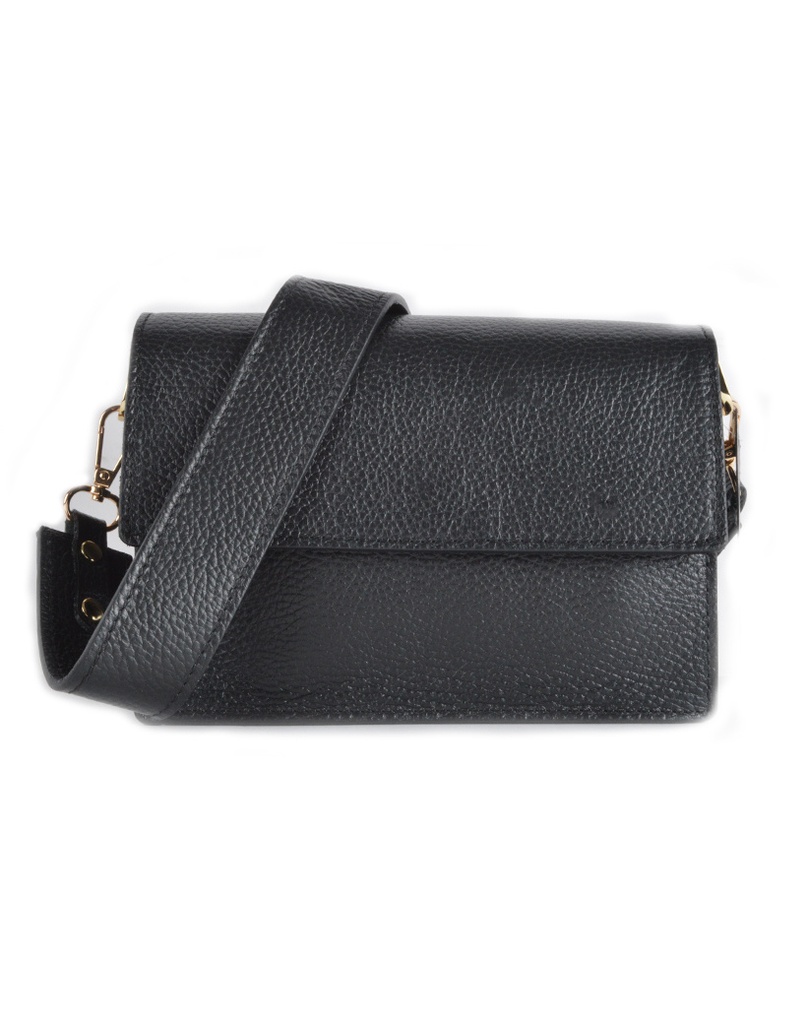 Lederen schoudertas | FW25 | 900050 (Zwart)