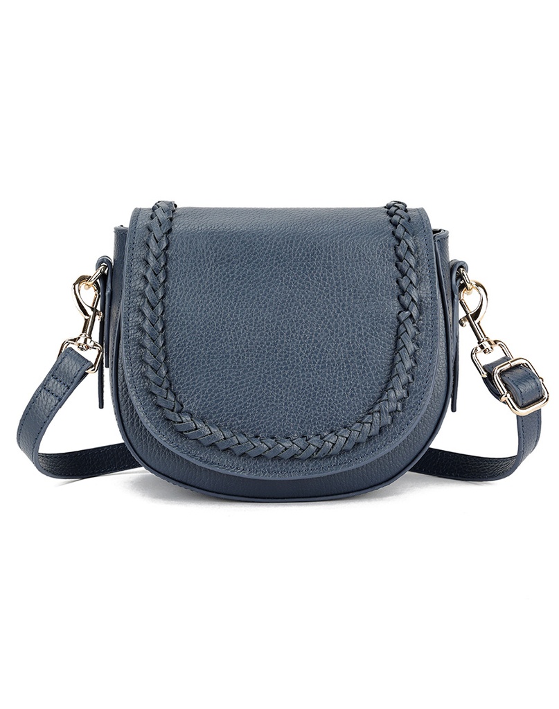 Lederen schoudertas | FW25 | 900033 | -40% (Donkerblauw)