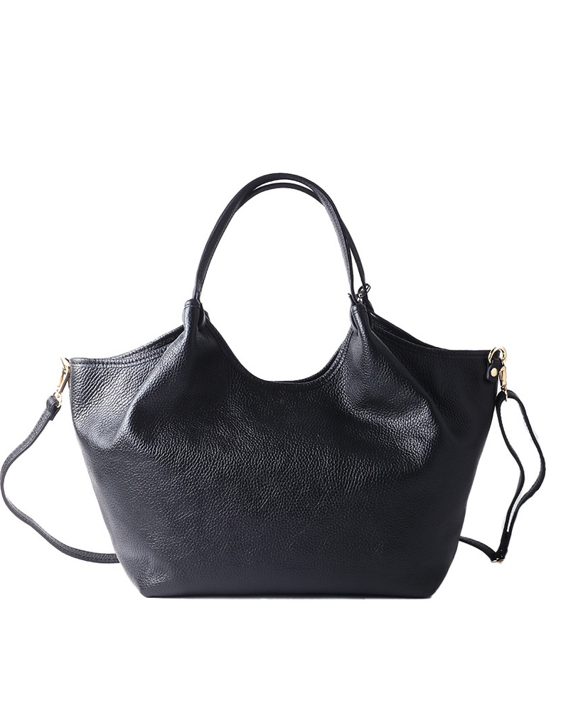 Lederen handtas | 552419 (Zwart)