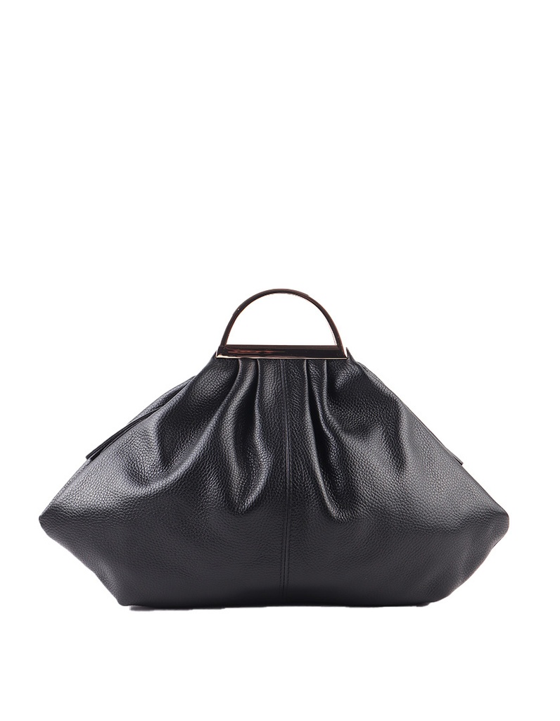 Lederen handtas | 552491 (Zwart)