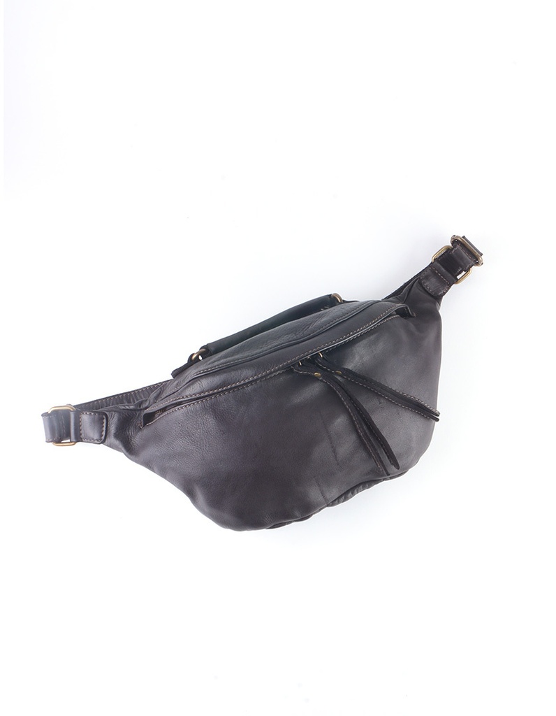 Lederen handtas | 552811 (Zwart)