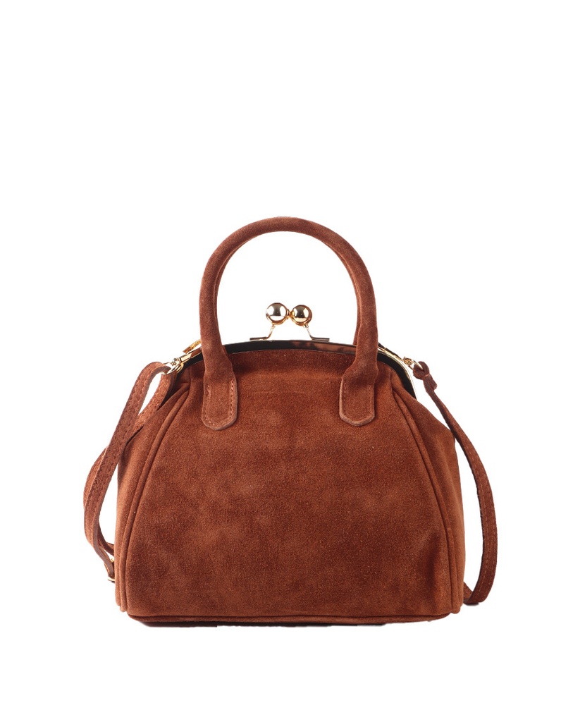 Lederen handtas | Suede | 552516 (Bordeaux)