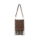 Kunstlederen suede schoudertas | 80166