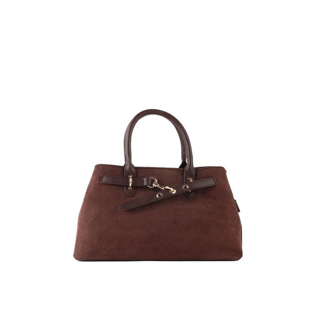 Kunstlederen suede handtas| 80168