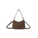 Kunstlederen suede schoudertas | 80165
