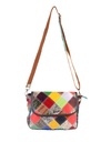 Lederen schoudertas | Multicolor geblokt | 552263