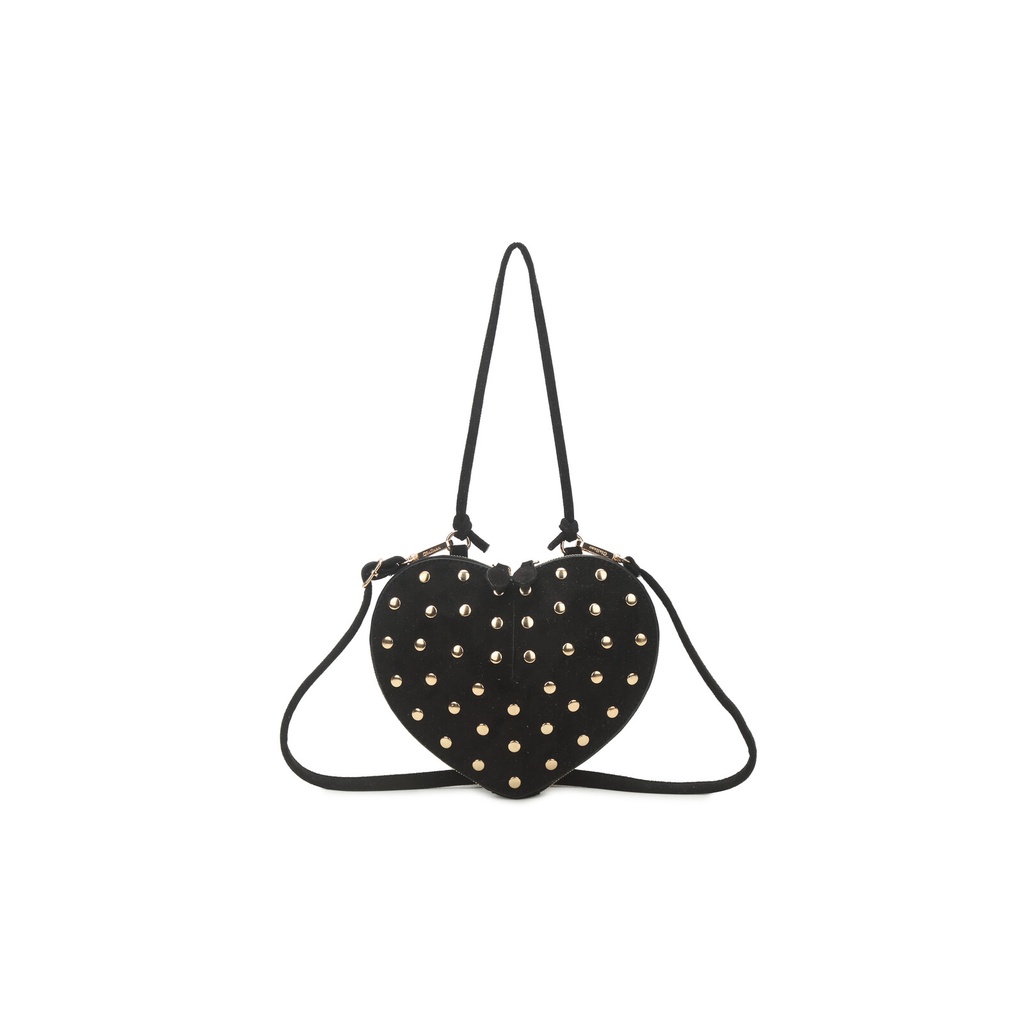 Kunstlederen suede  schourdetas| 80163 (Zwart)