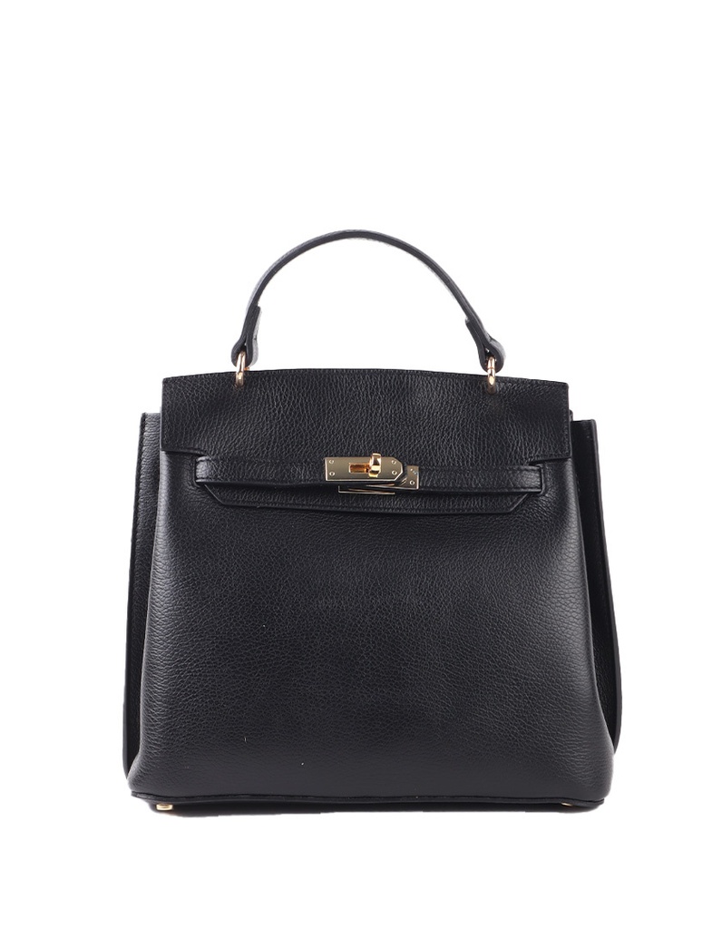 Lederen handtas |552538 (Zwart)