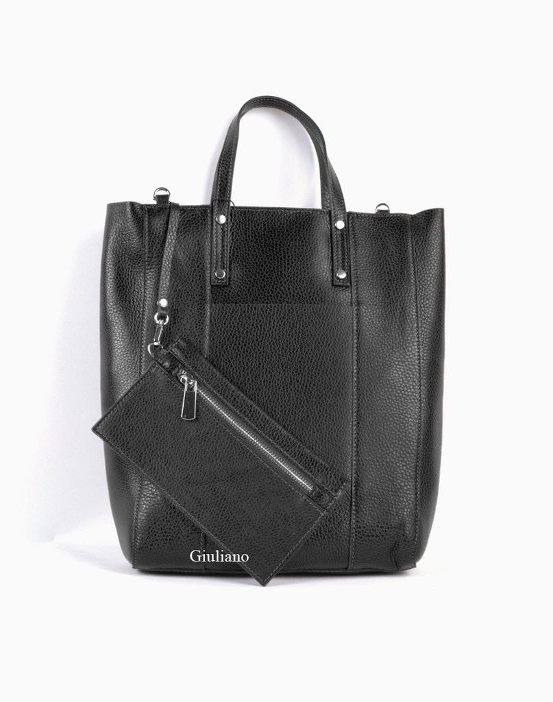 Lederen handtas | 900043 (Zwart)