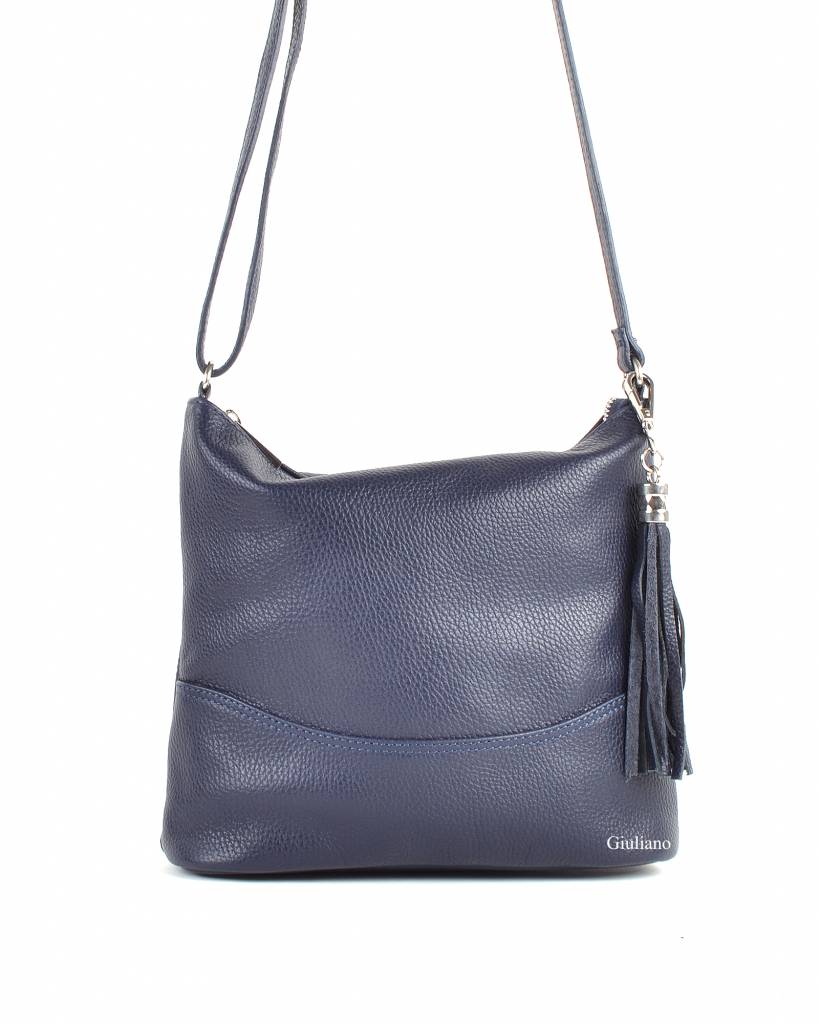 Lederen schoudertas   | 552463 (Donkerblauw)