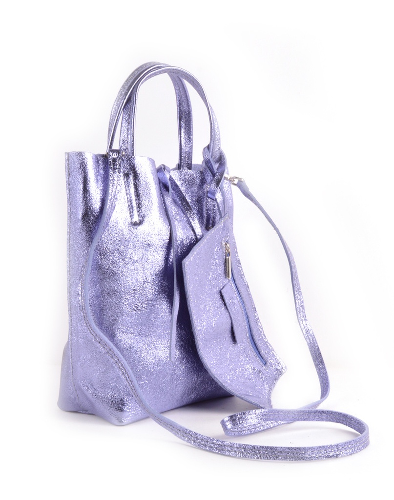Lederen Mini shopper Metallic | 5526331