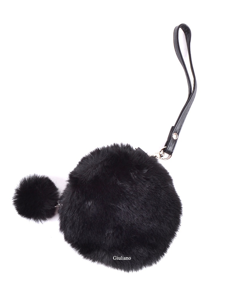 Faux fur portemonnee
