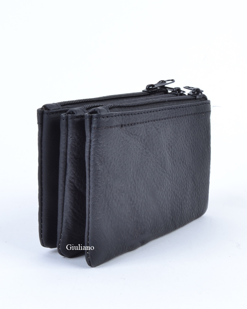 Lederen portemonnee | 3vaks - Uni | 300070 (Zwart)