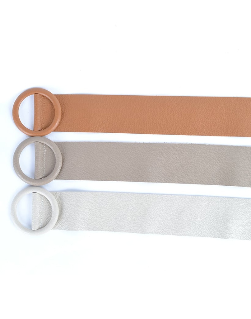 Lederen riem Rond | 800045