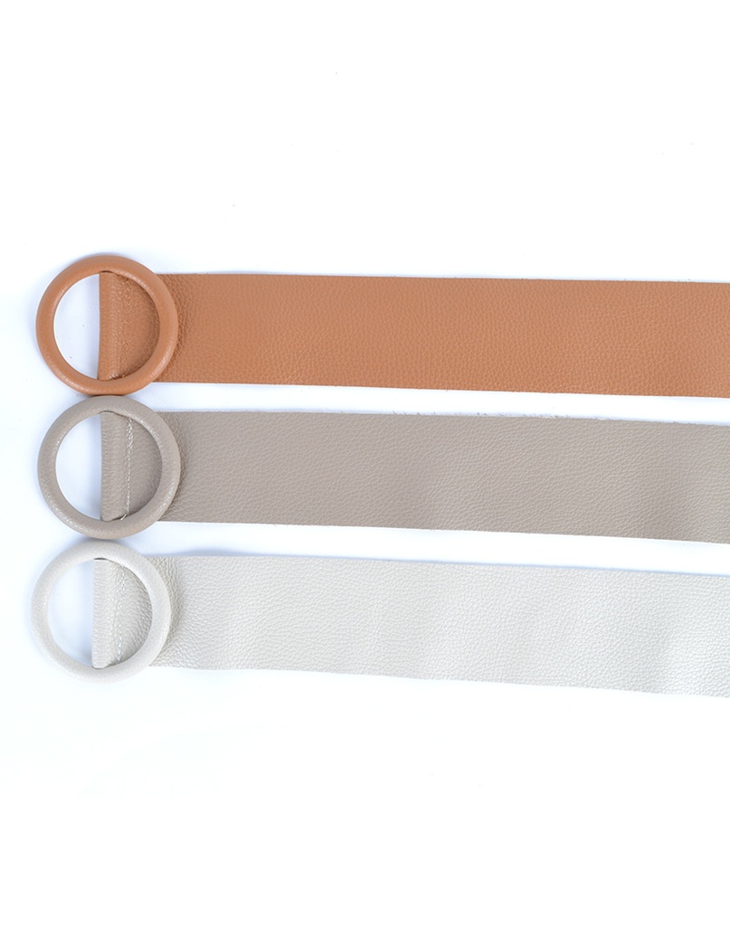 Lederen riem Rond | 800045