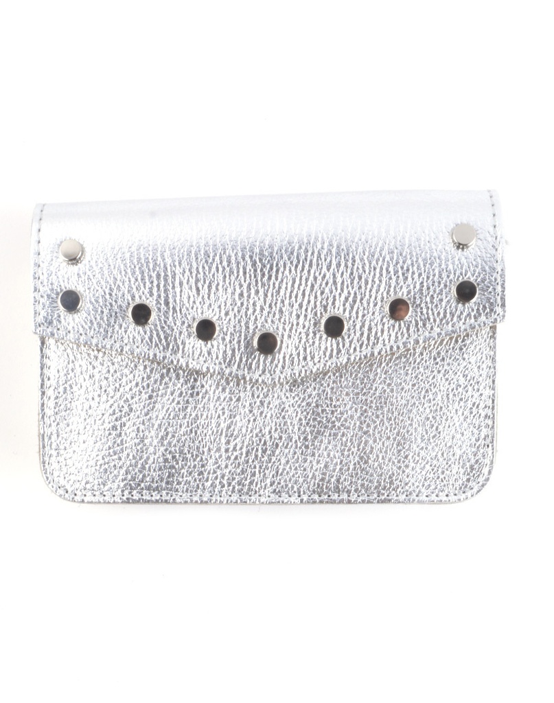 Lederen schoudertasje | Beltbag metallic