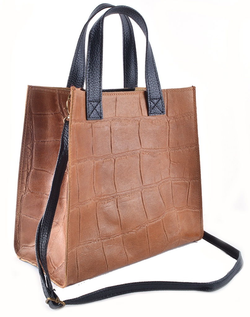 Leren handtas | Vierkant - Mat | 552572