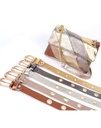 Riem  - Metalen gaatjes leer metallic