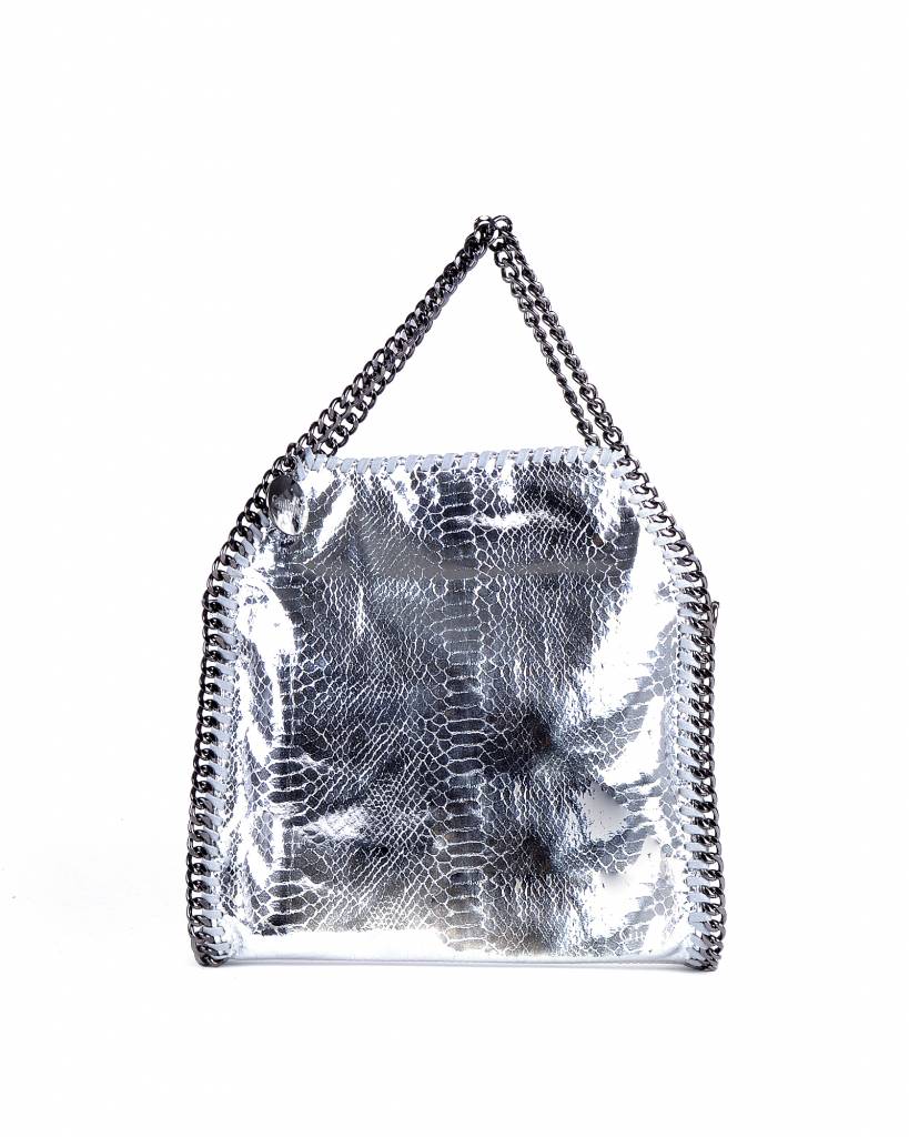Kunstlederen handtas | Ketting | Metallic | Klein | 80079