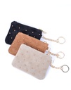 Lederen etui - portemonnee studs suède | 552072