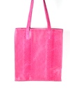 Suède met lederen shopper | Kroko | 552431
