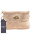 Lederen schoudertasje/clutch metallic | 5525691
