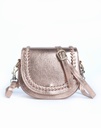 Lederen schoudertas Metallic