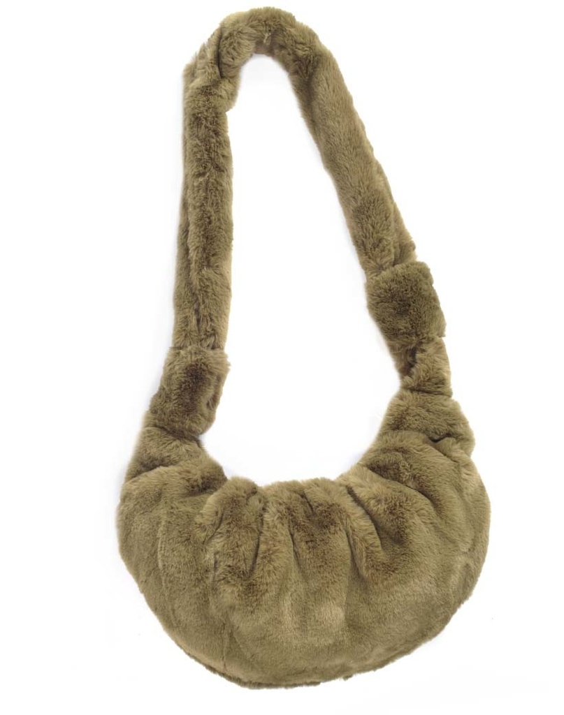 Schoudertas faux fur