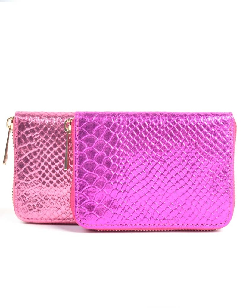 Lederen portemonnee snake metallic | 5590352