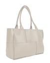 Lederen handtas | Gevlochten look | 900093