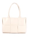 Lederen handtas | gevlochten look | 900093