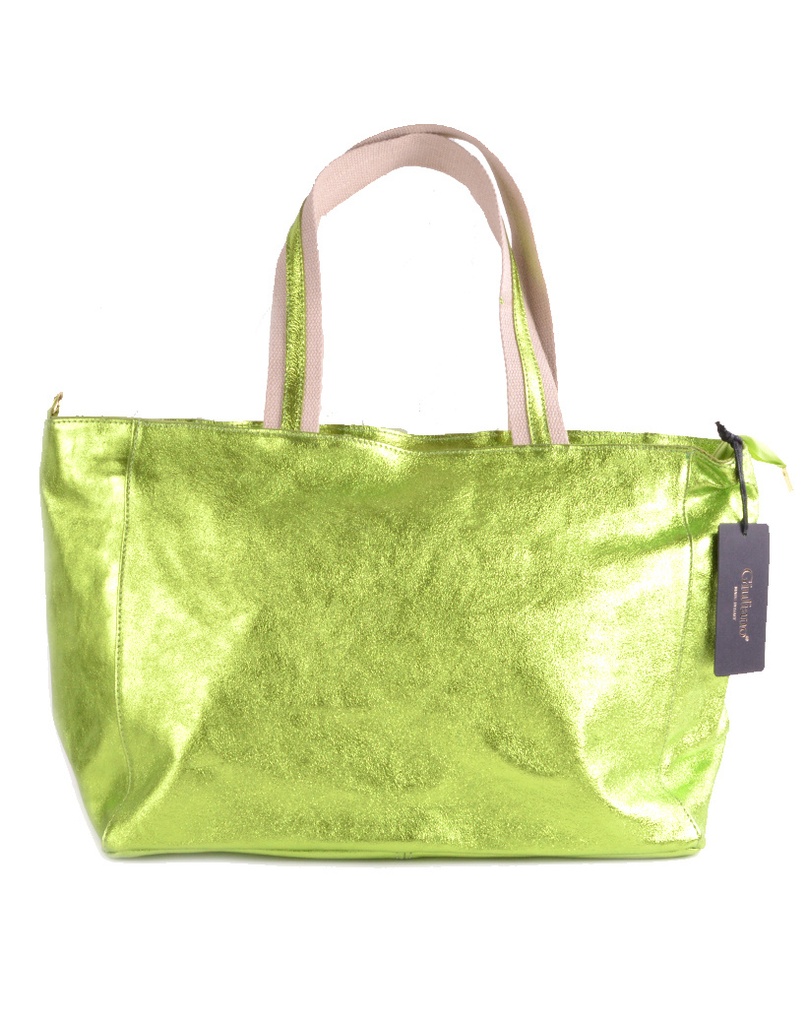 Lederen shopper | Metallic | 552707