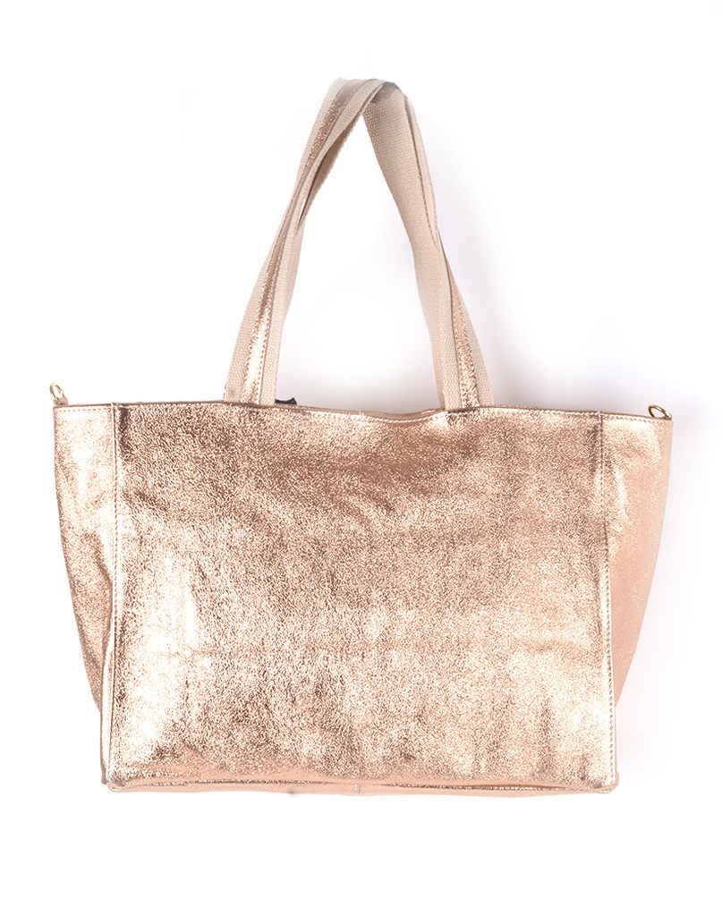 Lederen shopper | Metallic | 552707