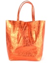 Lederen shopper | Metallic | 5522431