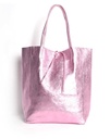 Lederen shopper | Metallic | 5522431