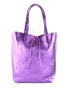 Lederen shopper | Metallic | 5522431