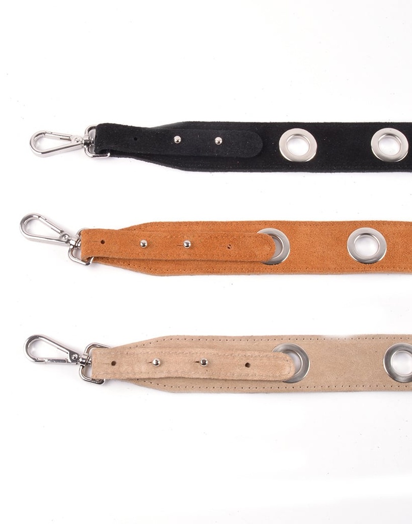 Schouderband | Suède zilver | 559082 (Zwart)