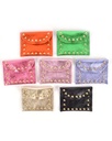 Lederen portemonnee metallic met studs 559062