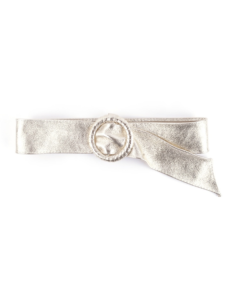Lederen riem Rond metallic | 800048