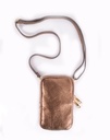 Lederen schoudertasje | Lang Metallic | 9000412